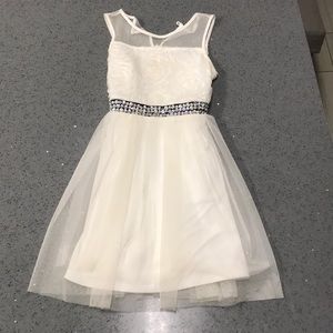 Black and white dresses with rhinestone